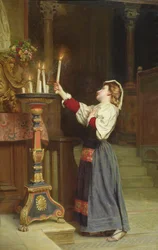 Lány gyertyával, 1908
